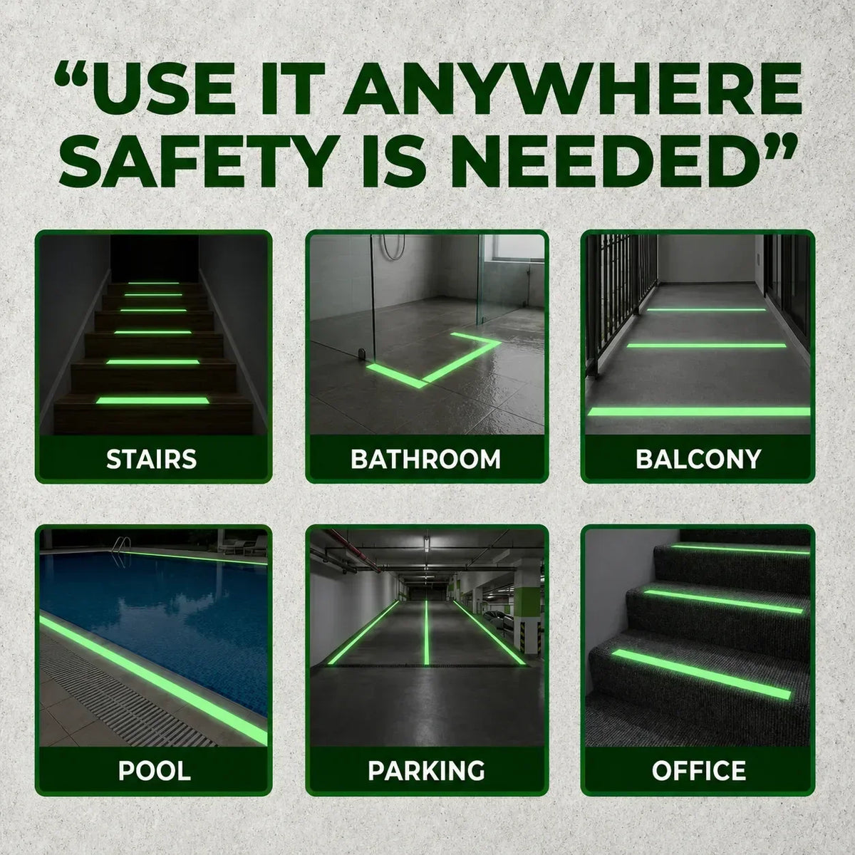 Anti Skid Tape Glow In The Dark | 🔥BUY 1 GET 1 FREE 🔥
